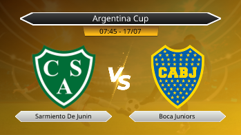 Argentina Cup - Sarmiento De Junin vs Boca Juniors