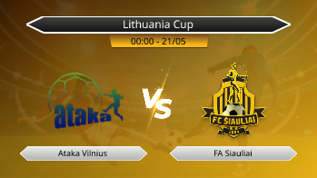 Lithuania Cup Ataka Vilnius VS FA Siauliai