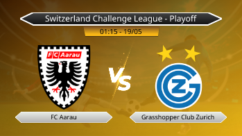 Switzerland Challenge League - Playoff FC Aarau VS Grasshopper Club Zurich