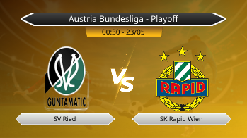 Austria Bundesliga - Playoff SV Ried VS SK Rapid Wien