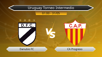 Uruguay Torneo Intermedio Danubio FC VS CA Progreso