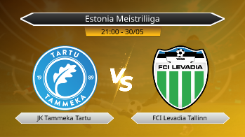 Estonia Meistriliiga JK Tammeka Tartu VS FCI Levadia Tallinn