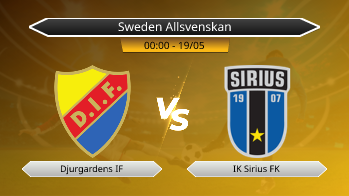 Sweden Allsvenskan Djurgardens IF VS IK Sirius FK