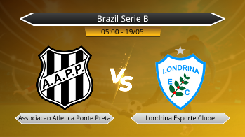 Brazil Serie B Associacao Atletica Ponte Preta VS Londrina Esporte Clube