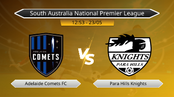 South Australia National Premier League Adelaide Comets FC VS Para Hills Knights
