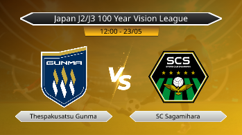 Japan J2/J3 100 Year Vision League Thespakusatsu Gunma VS SC Sagamihara