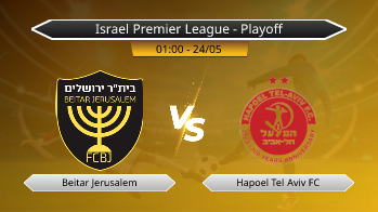 Israel Premier League - Playoff Beitar Jerusalem VS Hapoel Tel Aviv FC