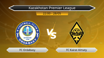 Kazakhstan Premier League FC Ordabasy VS FC Kairat Almaty
