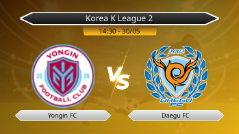 Korea K League 2 Yongin FC VS Daegu FC