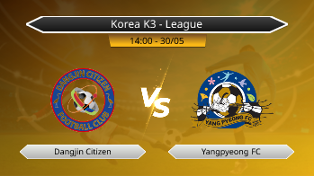 Korea K3 - League Dangjin Citizen VS Yangpyeong FC