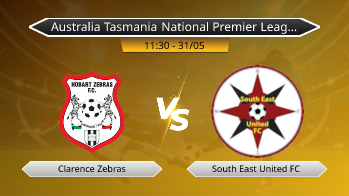 Australia Tasmania National Premier League Clarence Zebras VS South East United FC