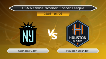 USA National Women Soccer League Gotham FC (W) VS Houston Dash (W)