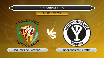 Colombia Cup Jaguares de Cordoba VS Independiente Yumbo
